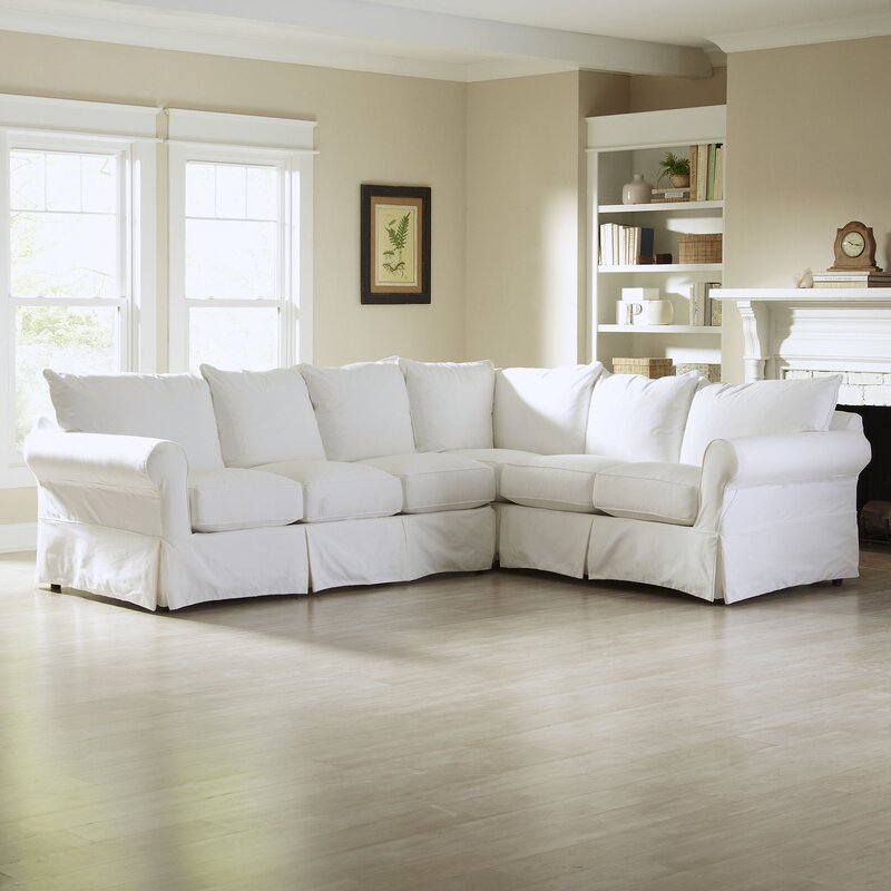 Jameson Slipcovered L Shaped Sectional 